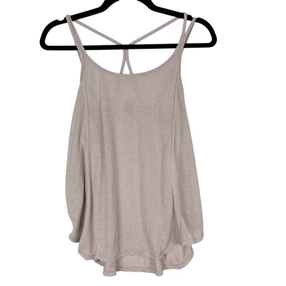 Calvin Klein Performance XSmall Epic Knit Strappy Tank Top Even Sand Cream Mauve - Picture 1 of 10